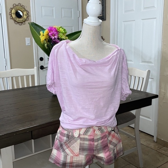 NWT LEI Pink Plaid shorts- Barbiecore - size 9 - Picture 8 of 10